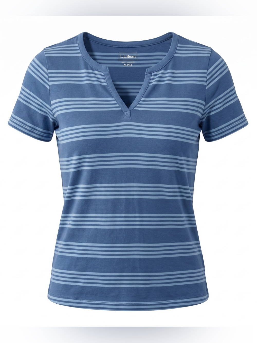 Women's Striped LL Bean V-Neck T-Shirt